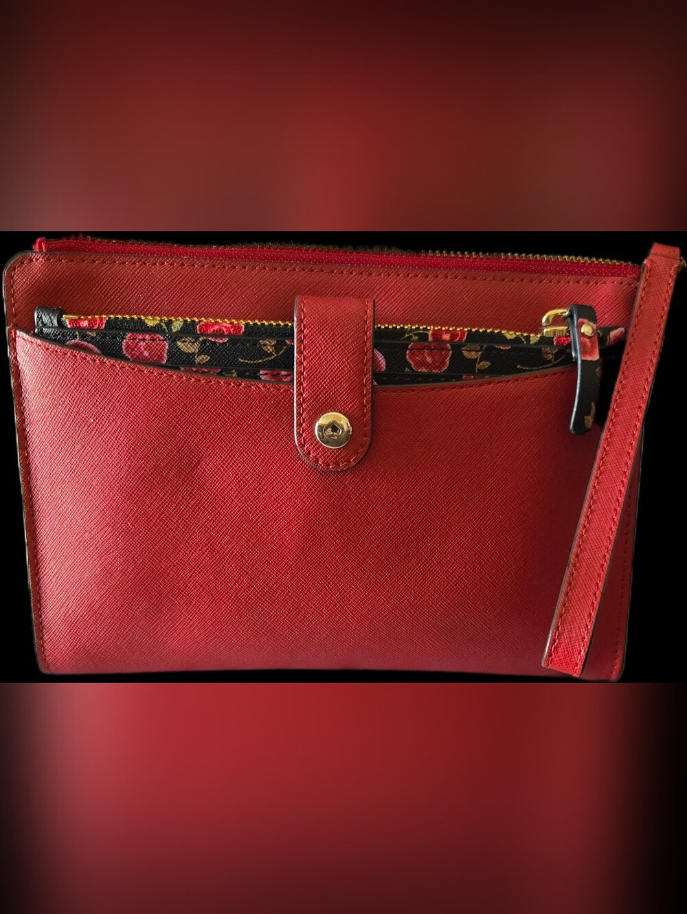Kate Spade ♠️ Roxanna Hazy Rose Leather Crossbody Bag - Red